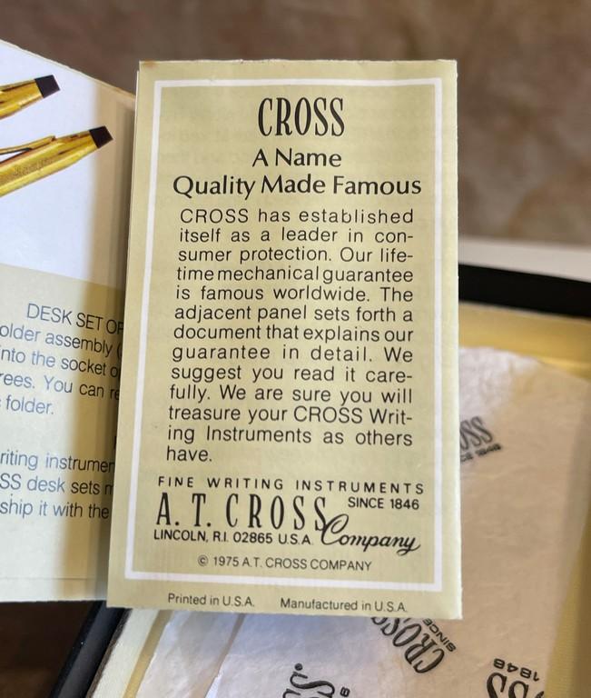 12K Gold Filled Cross Pen/Pencil Set In Box