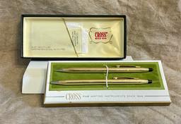 12K Gold Filled Cross Pen/Pencil Set In Box