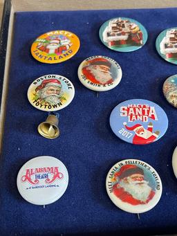 Cool Collection Of New And Old Christmas Pin Back Celluloid Buttons