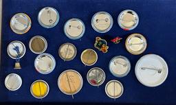 Cool Collection Of New And Old Christmas Pin Back Celluloid Buttons