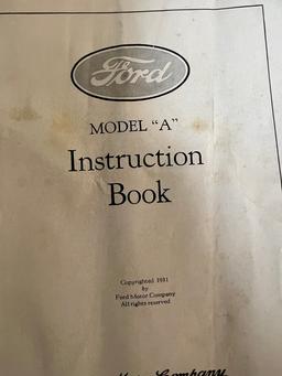 1941 Ford Model "A" Instruction Booklet