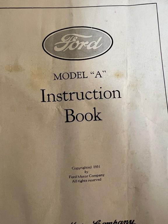 1941 Ford Model "A" Instruction Booklet