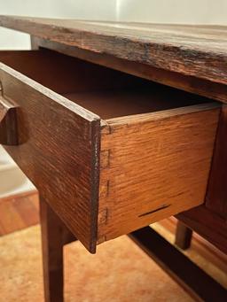 Mission Oak 2 Drawer Desk