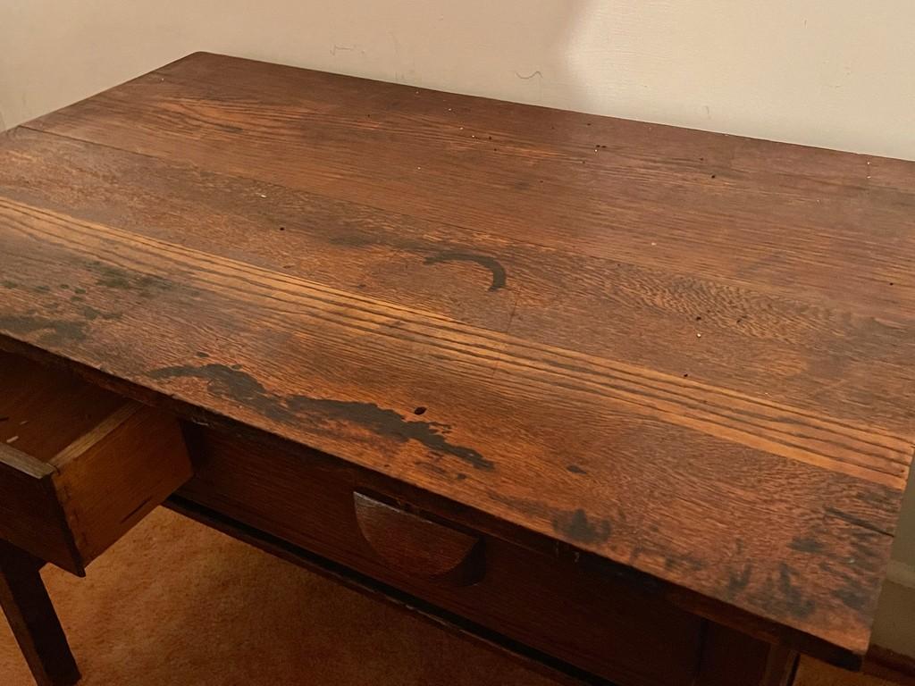 Mission Oak 2 Drawer Desk