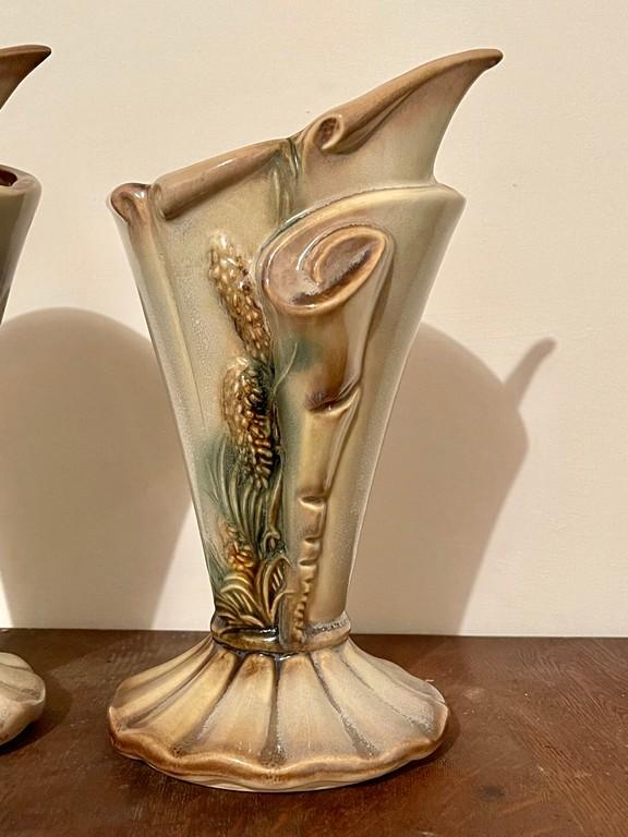Pair Of Hull Pottery Vases