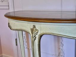 French Provincial Demilune Hall Table