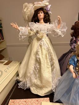 Lot of Five Bisque Dolls