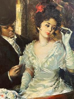 Oil On Canvas By Ribiera