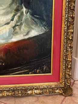 Oil On Canvas By Ribiera
