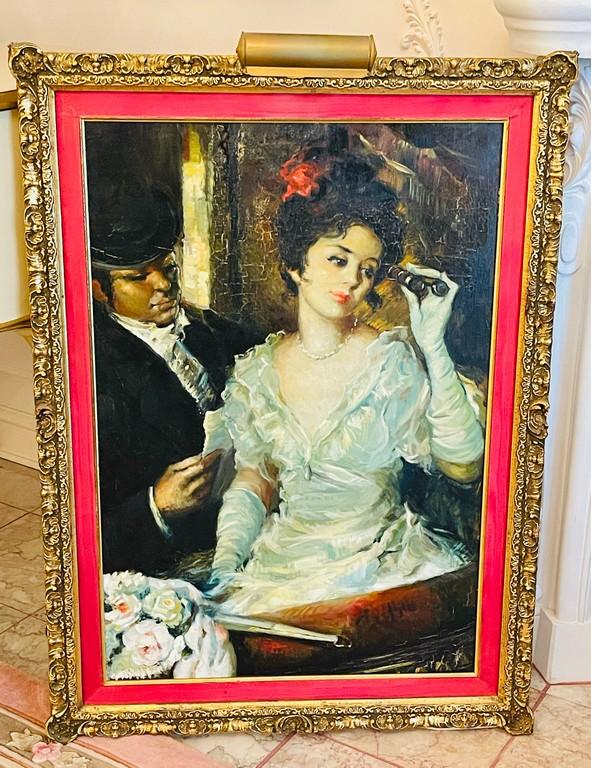 Oil On Canvas By Ribiera