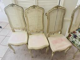 Set Of 6 French Provincial Dinning Chairs