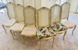 Set Of 6 French Provincial Dinning Chairs