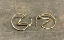 10 K Gold Pair Of Earrings