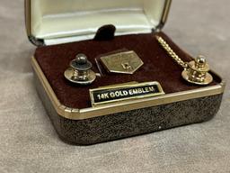 14 K Gold Barclays American 20 Year Service Pin