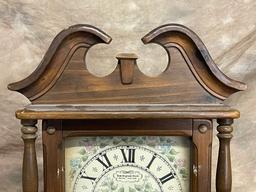 New England Clock Company Wood Cased Wall Clock