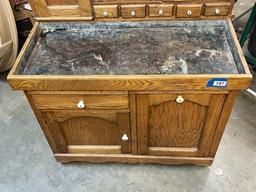 Antique Oak Hoosier/Dry sink Cabinet