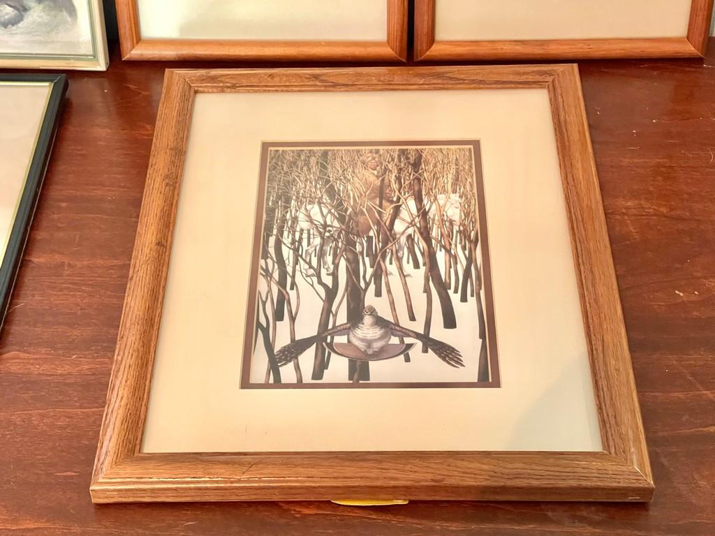 Box Lot Of 6 Framed Color Prints