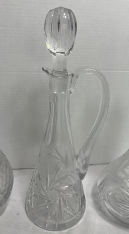 Lot Of 3 Cut Glass Decanters