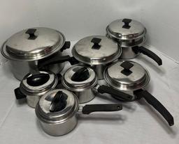 Set Of 7 Flavor Seal Stainless Cookware