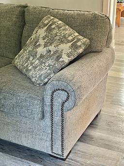 3 Cushion Tweed Fabric Sofa