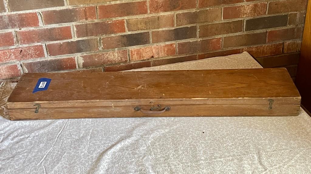 Wooden Gun Box with Cleaning Tools and Ornament Celebrating the Bicentennial of the Presidency