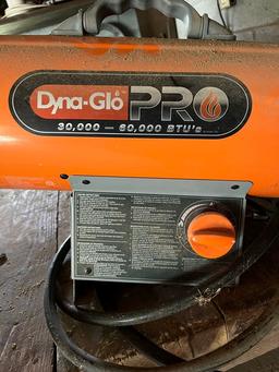 Propane Tank and Dyna-Glo Propane Heater
