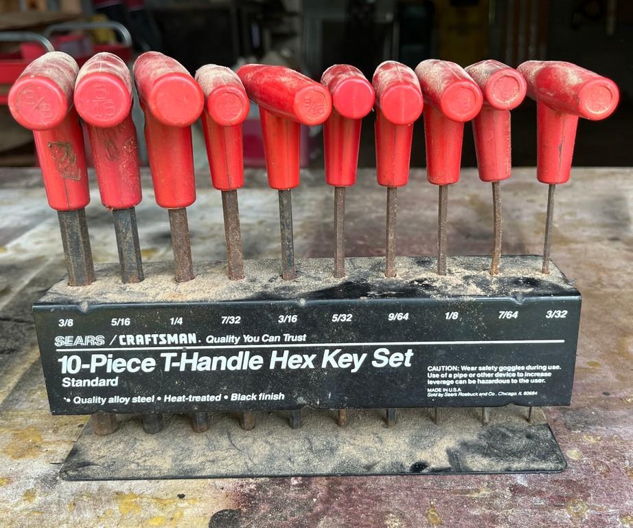 Craftsman 10 Piece T-Handle Hex Key Set