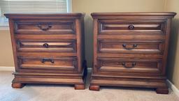 Pair of Rotta Three Drawer Night Stands (Small Chests)