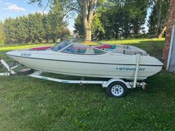 Stingray Boat 556DT on Trailer