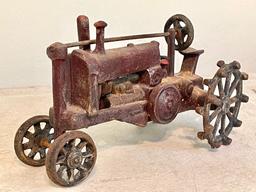 Cast Iron Tractor with Metal Wheels