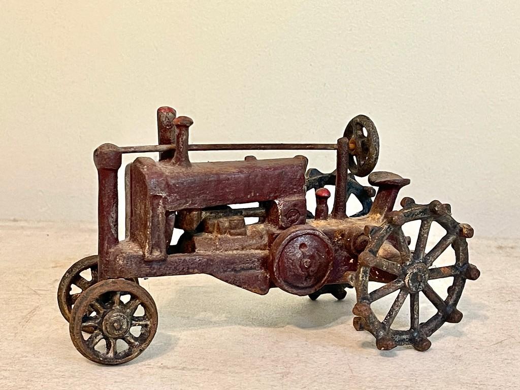 Cast Iron Tractor with Metal Wheels