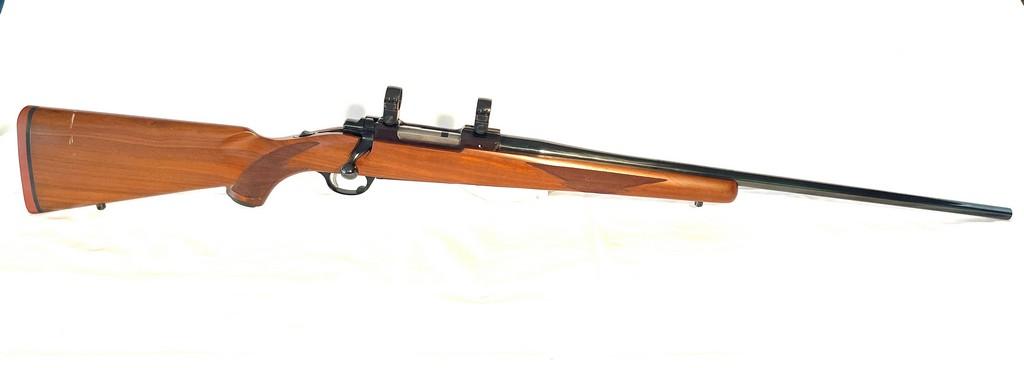 Ruger Model 77 220 Swift Cal. Bolt Action Rifle With Scope Rings