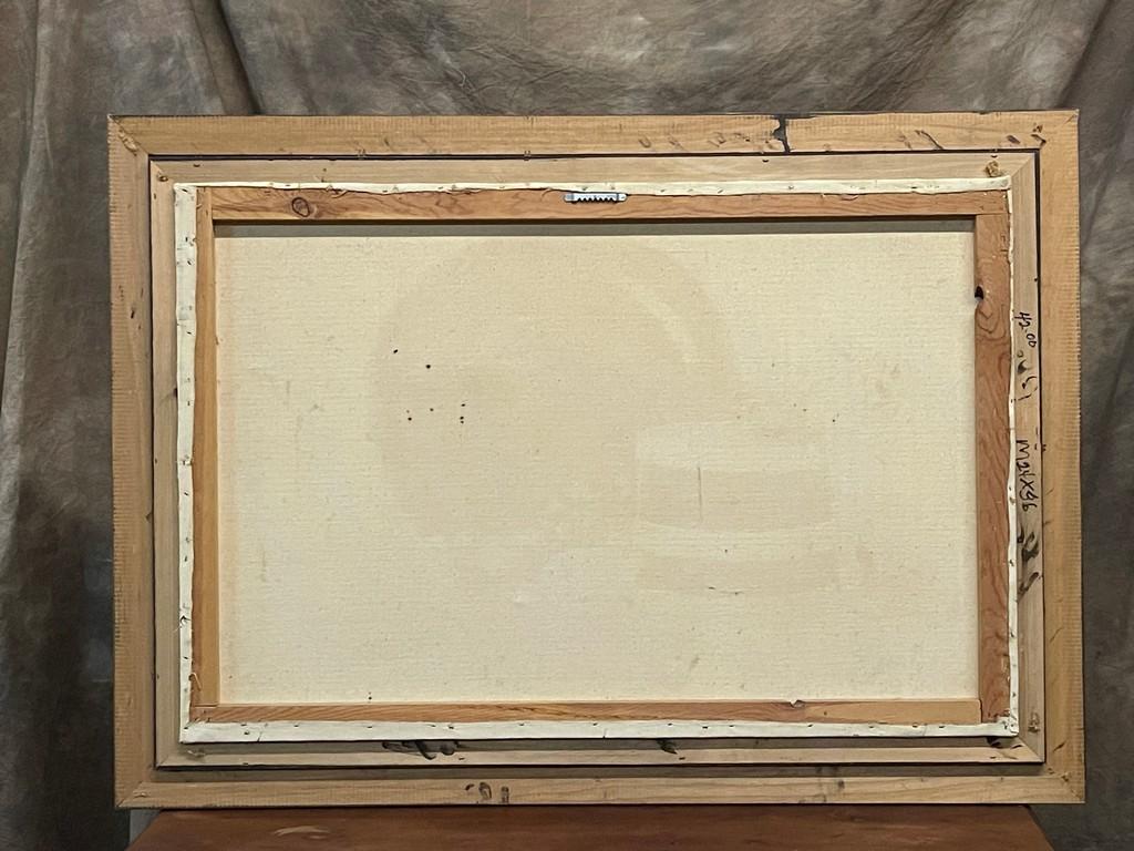1960s Still Life Oil On Canvas By Johnson In Frame