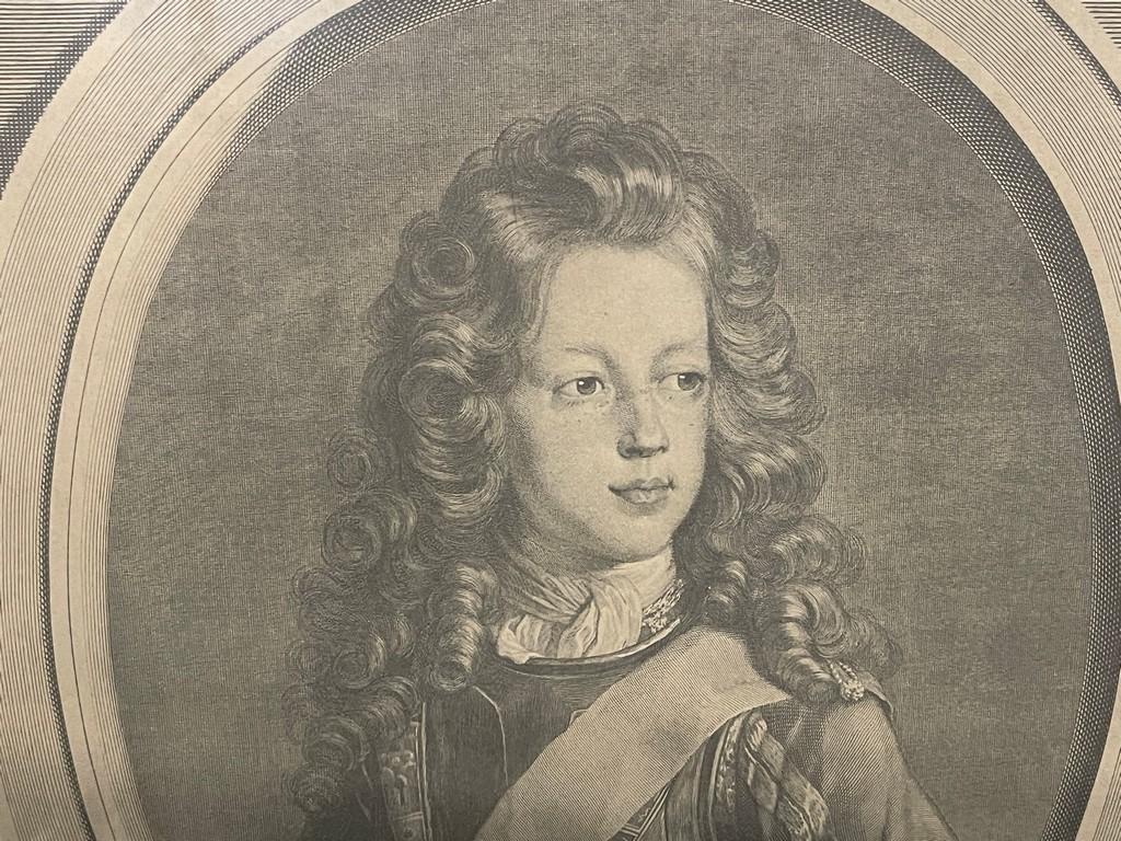Early English Engraving Of Royal Subject In Contemporary Frame