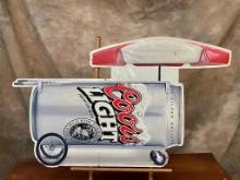 2001 Metal Coors Light Advertising Sign