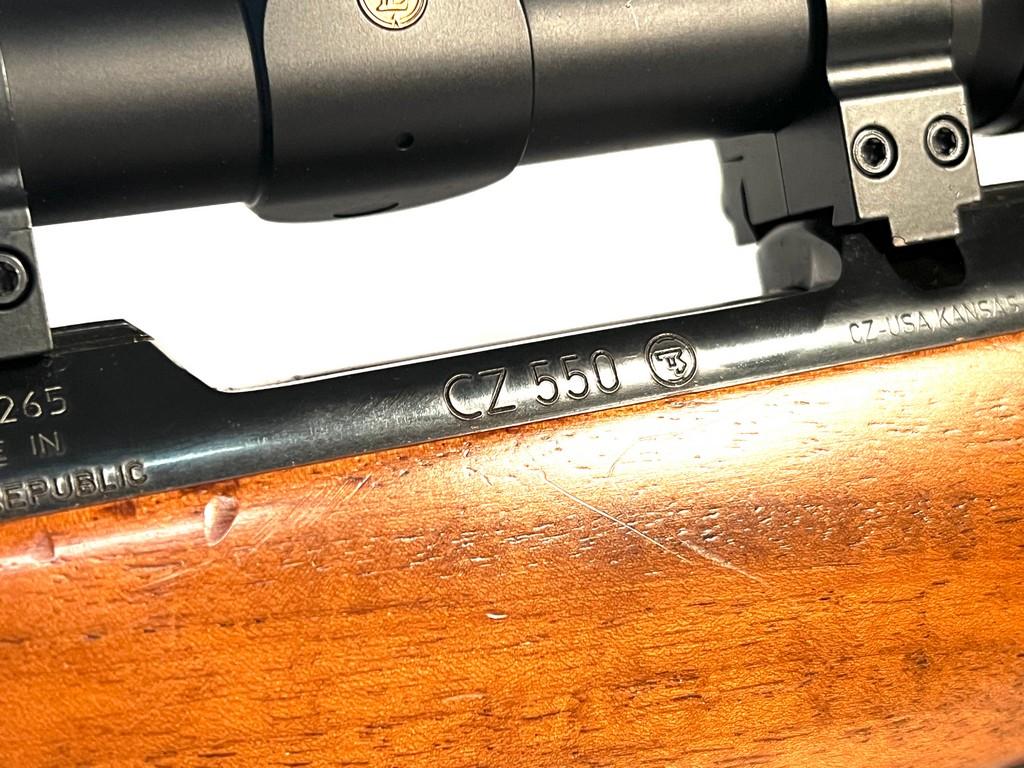 CZ Model 550 6.5x 55 Bolt Action Rifle with Leupold VariX III 3.5X10 Scope