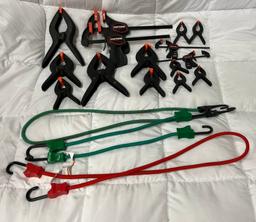 Clamp Lot & Bungees