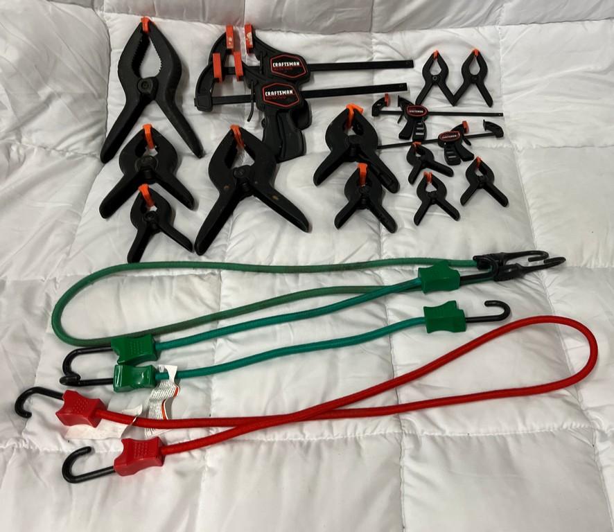 Clamp Lot & Bungees