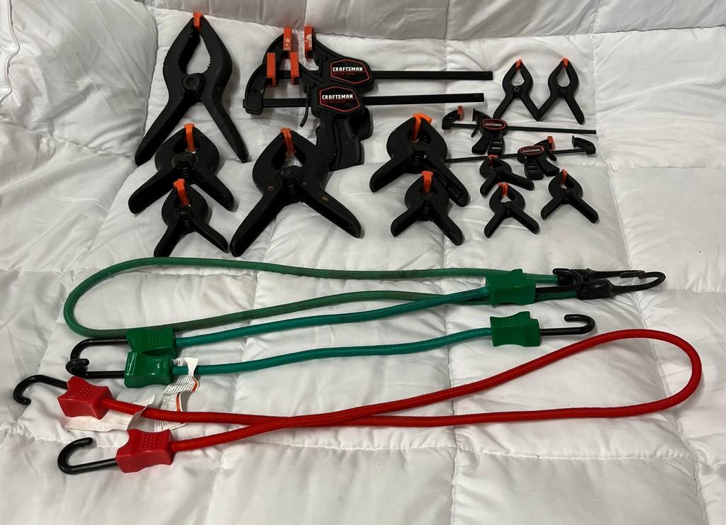 Clamp Lot & Bungees