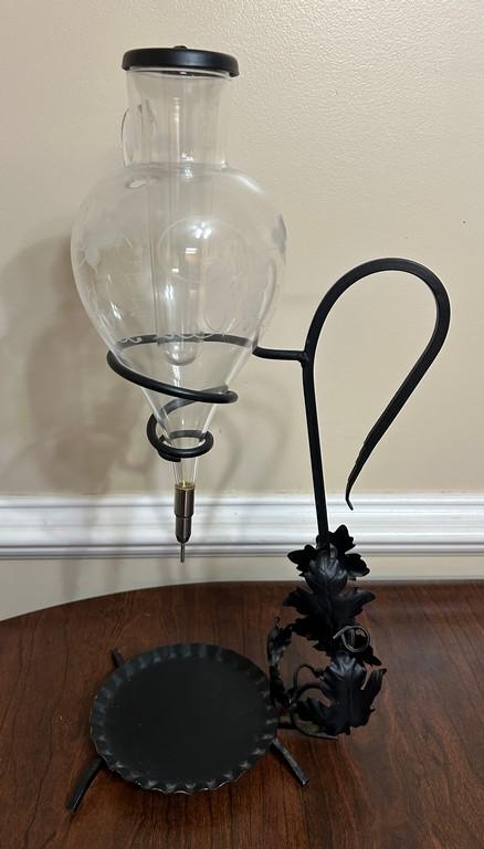 Wine Dispenser with Etched Glass