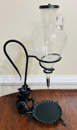 Wine Dispenser with Etched Glass