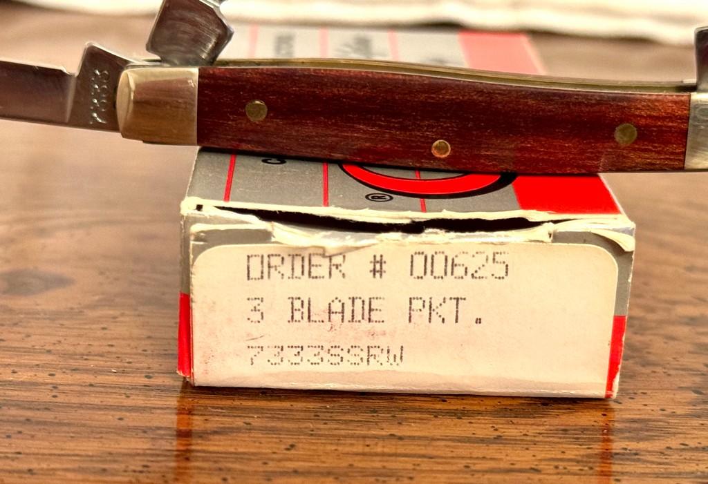 Case XX Wood Handled Pin Knife New In Box