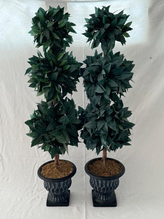 Pair of Weighted Topiaries