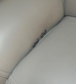 Dove Gray Leather Recliner Sofa