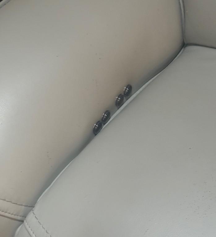 Dove Gray Leather Recliner Sofa