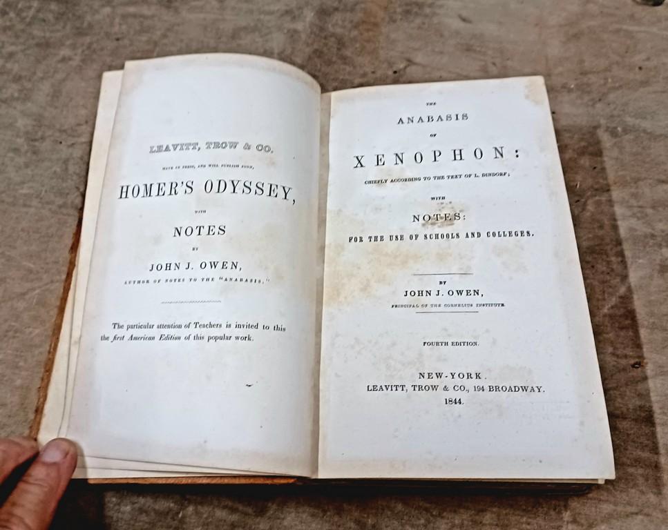 Lot Of Four Early Leather Bound Books