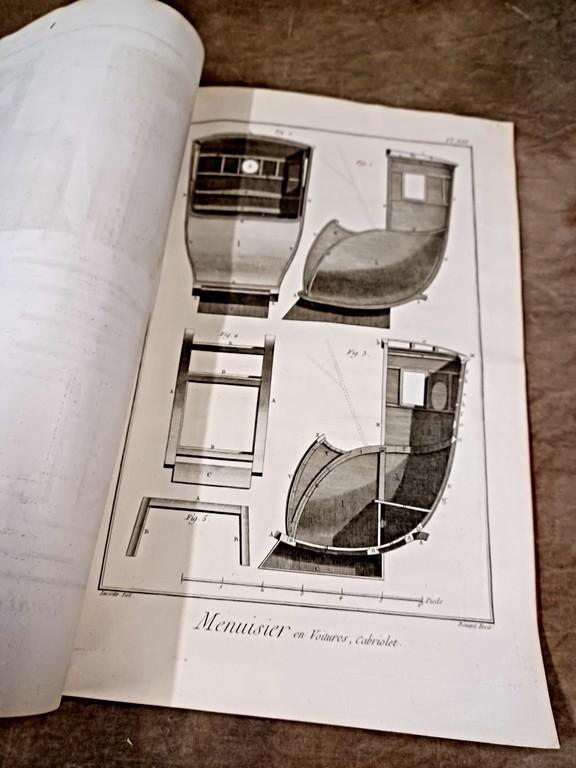 Scarce Set Of 30 Copper Plate Engravings From The Diderot Encyclopedia 1751-1776 Carriage Making