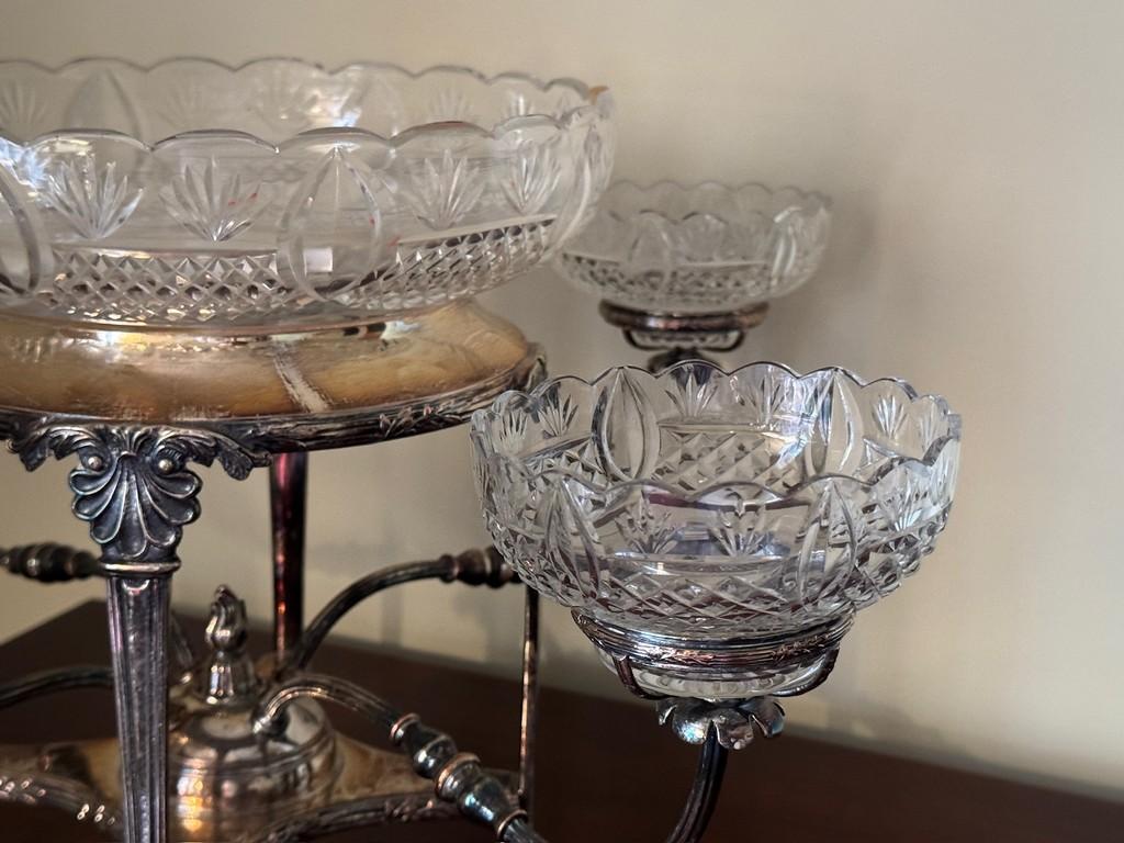 A Regency Style English Silver Plate Epergne