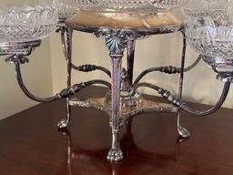 A Regency Style English Silver Plate Epergne