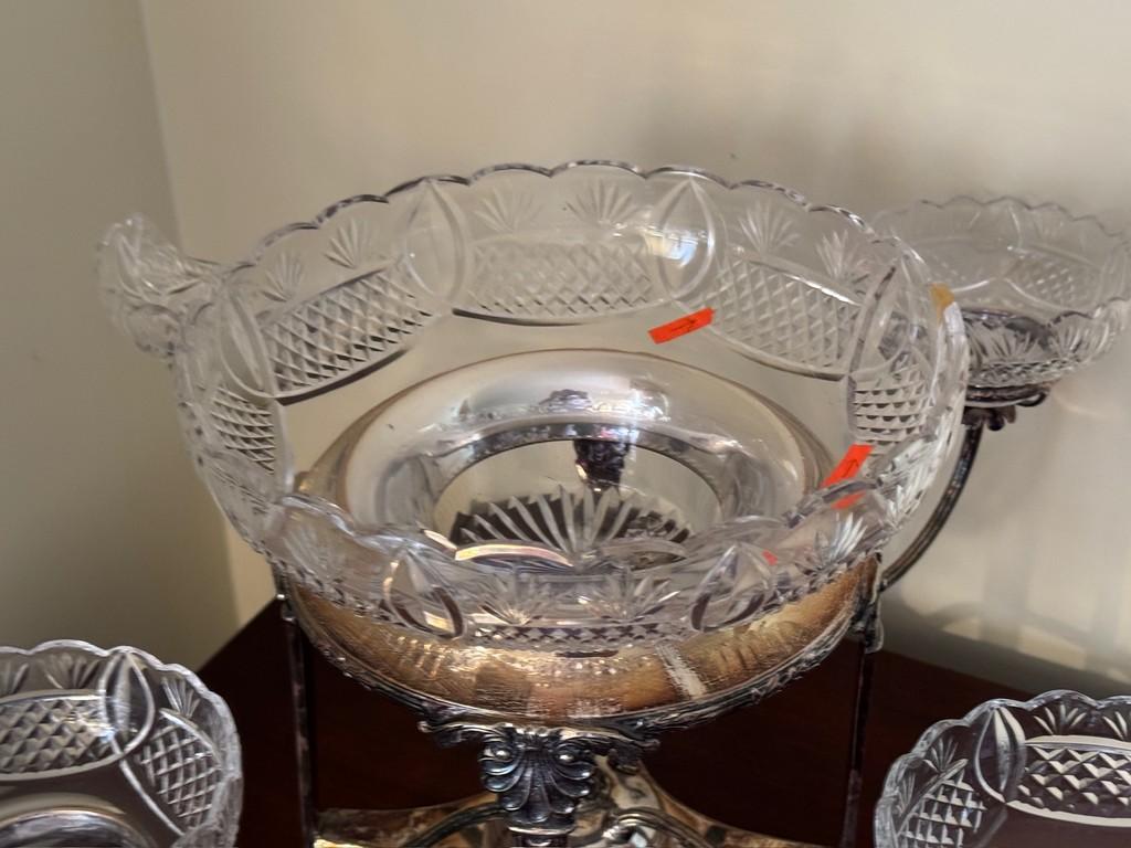 A Regency Style English Silver Plate Epergne